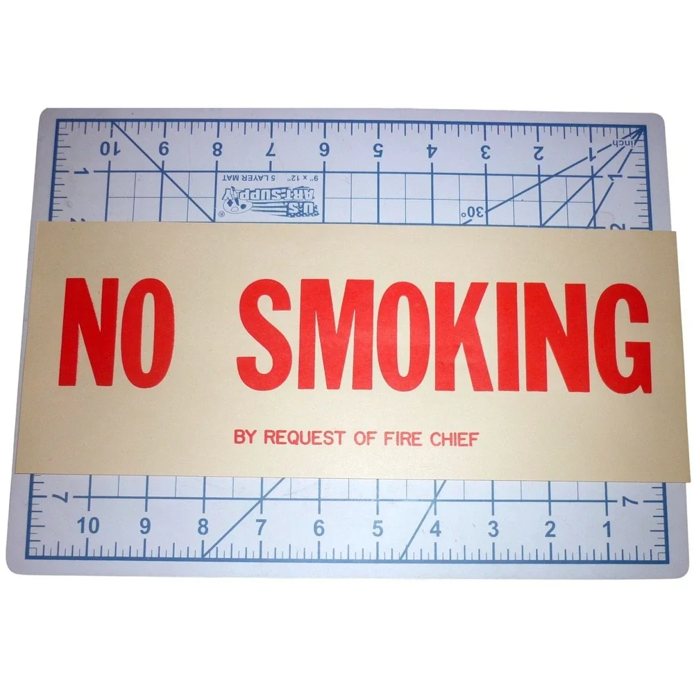 Fire‎ Chief No Smoking Sign Paper Ephemera 9x3.25in
